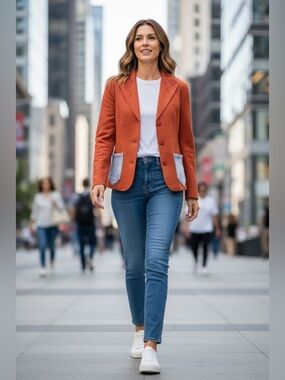 Once Again Reformation Orange Jacket